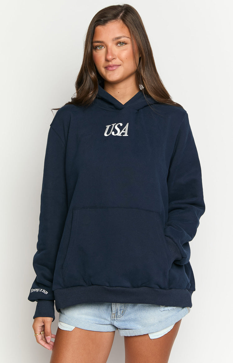 Beginning Navy USA Hoodie — 1