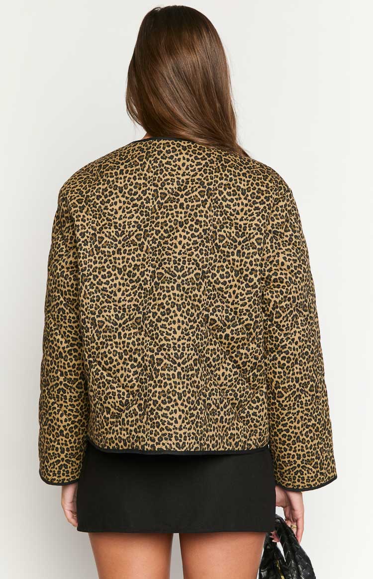 Robbie Leopard Print Quilted Jacket — 5