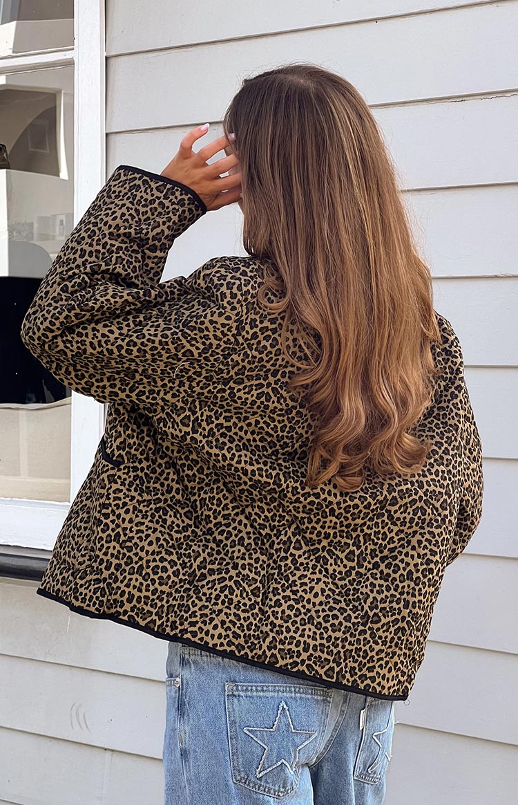 Robbie Leopard Print Quilted Jacket — 15
