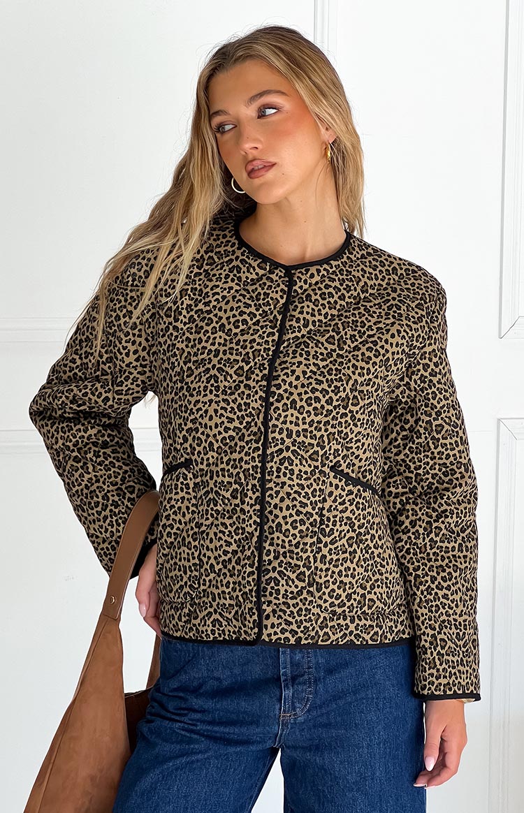Robbie Leopard Print Quilted Jacket — 9