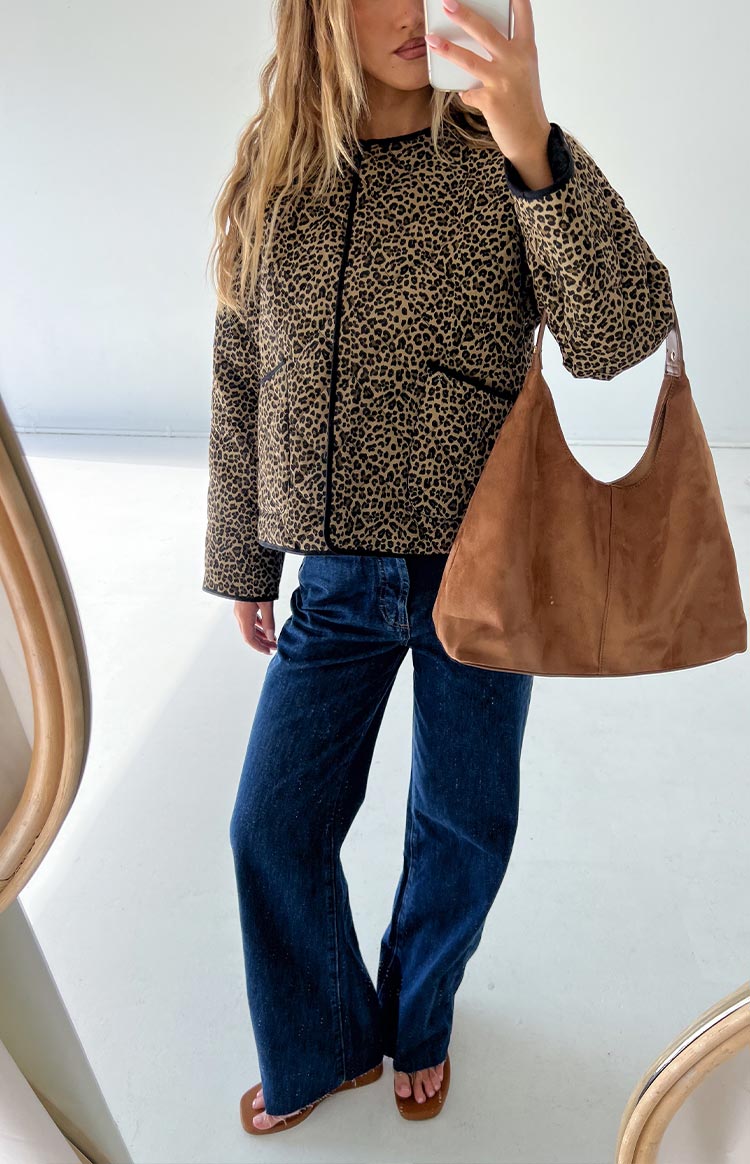 Robbie Leopard Print Quilted Jacket — 10