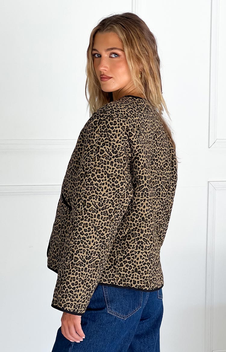 Robbie Leopard Print Quilted Jacket — 12