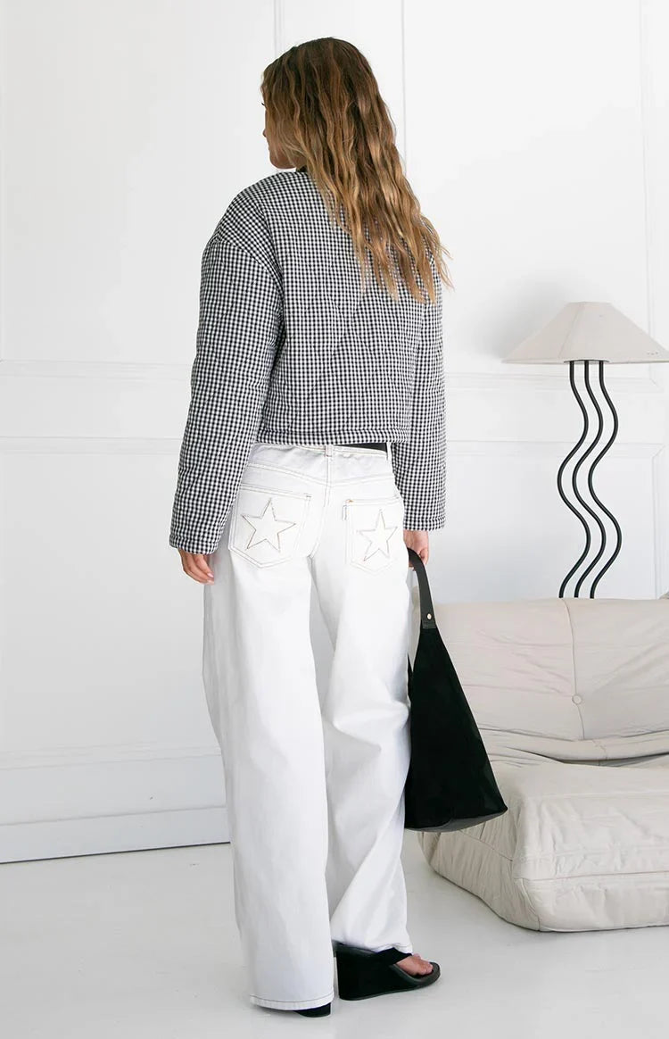 Lennie Black Gingham Quilted Jacket — 11