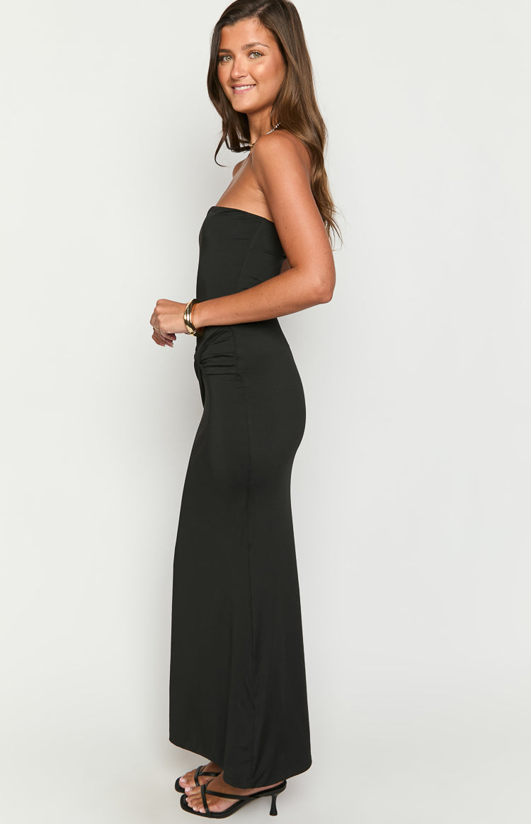 Matilda Black Strapless Maxi Dress — 9