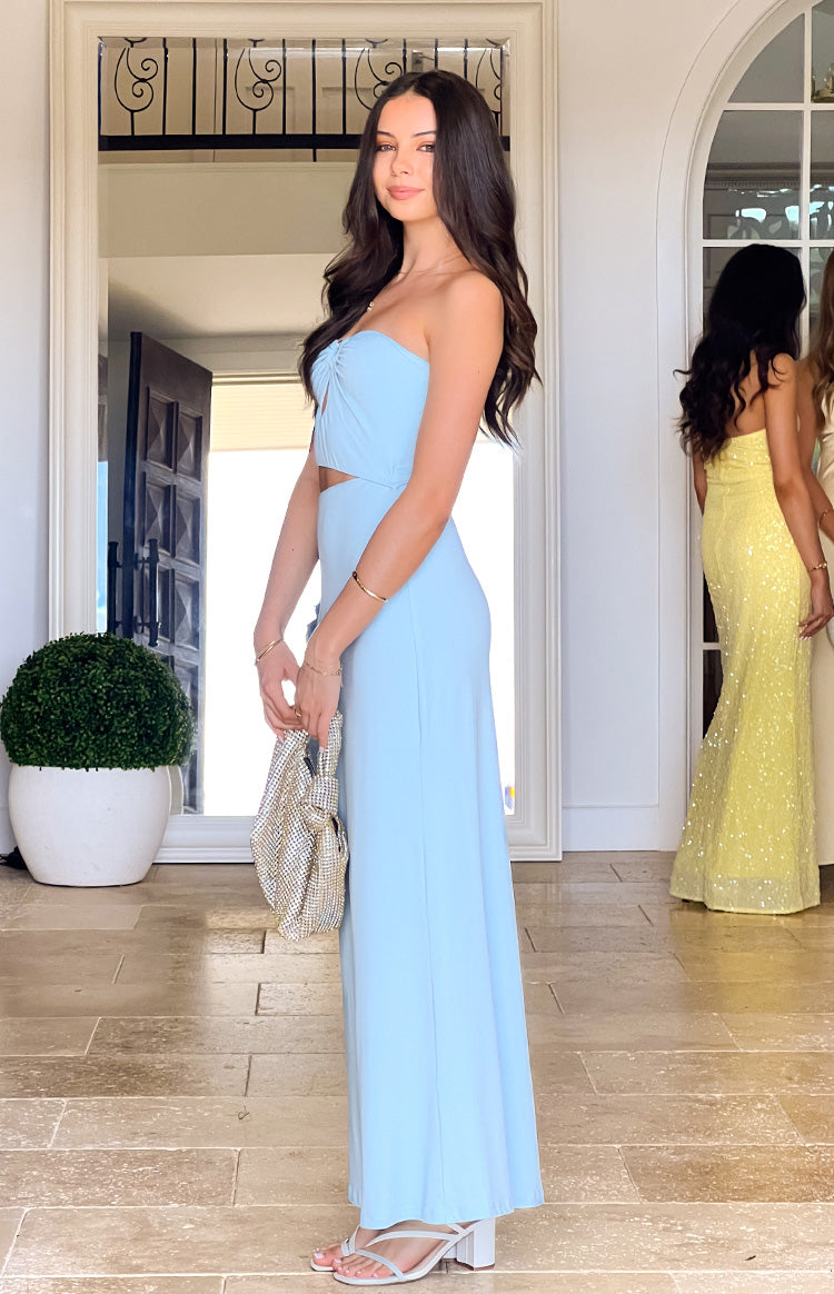 Kain Blue Strapless Maxi Dress — 8
