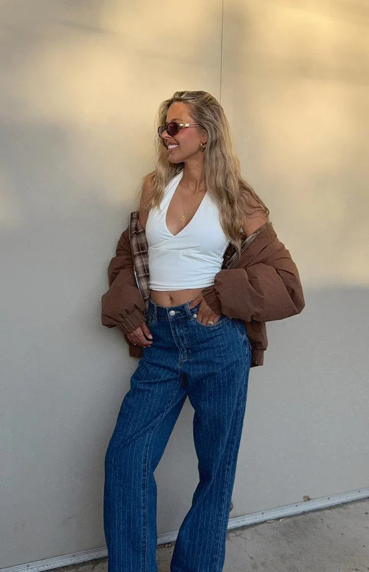 All I Wanted Brown Plaid Puffer Jacket — 12