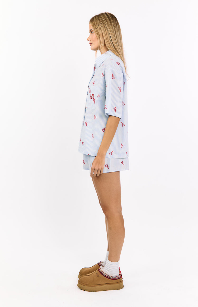 Alexea Lobster Print Pajama Shirt — 4