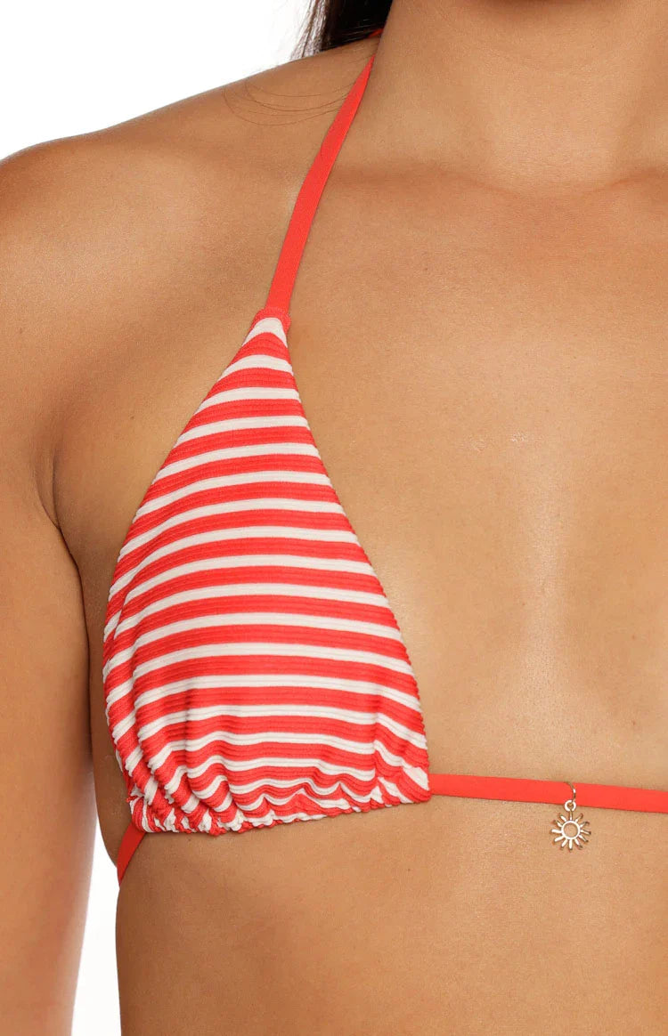 9.0 Swim Wave Red Stripe Triangle Bikini Top — 16