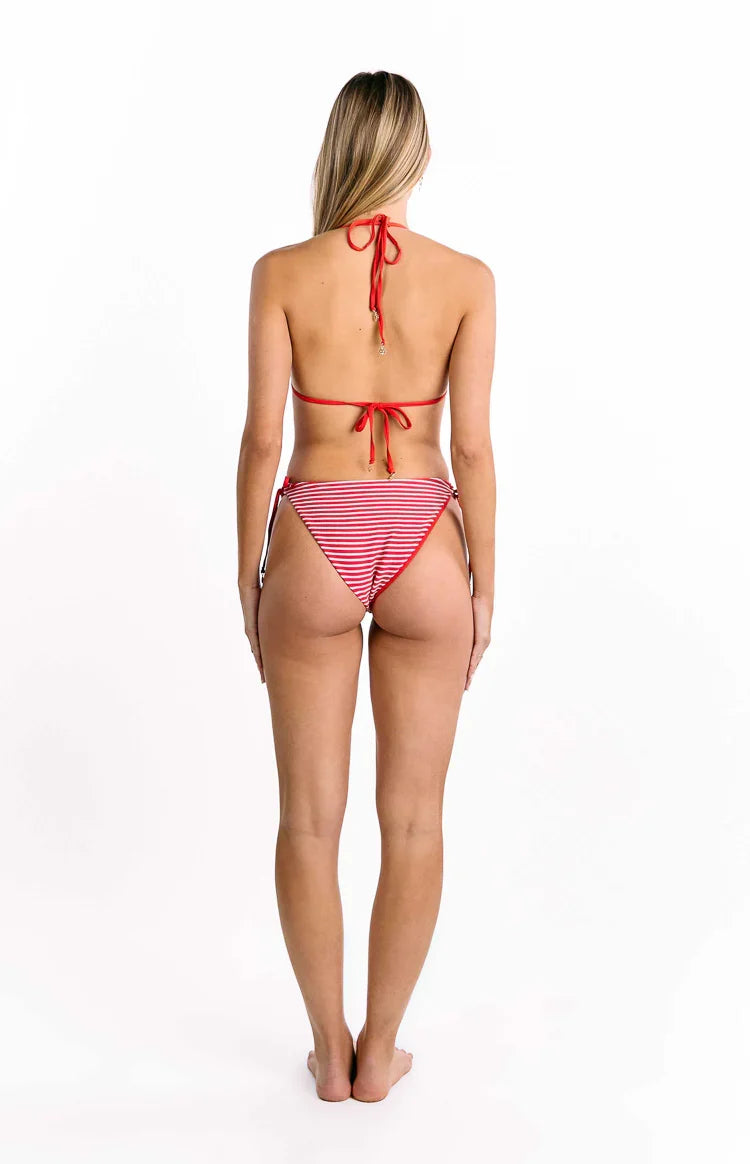 9.0 Swim Wave Red Stripe Triangle Bikini Top — 21