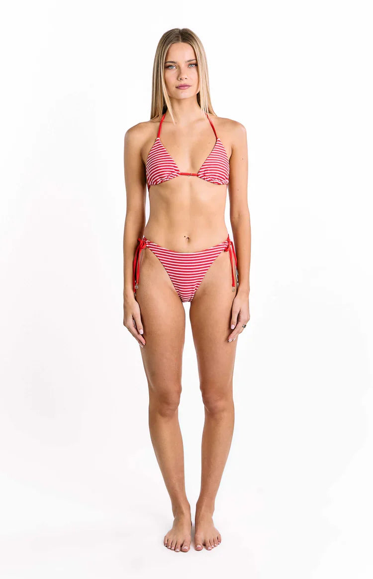 9.0 Swim Wave Red Stripe Triangle Bikini Top — 23