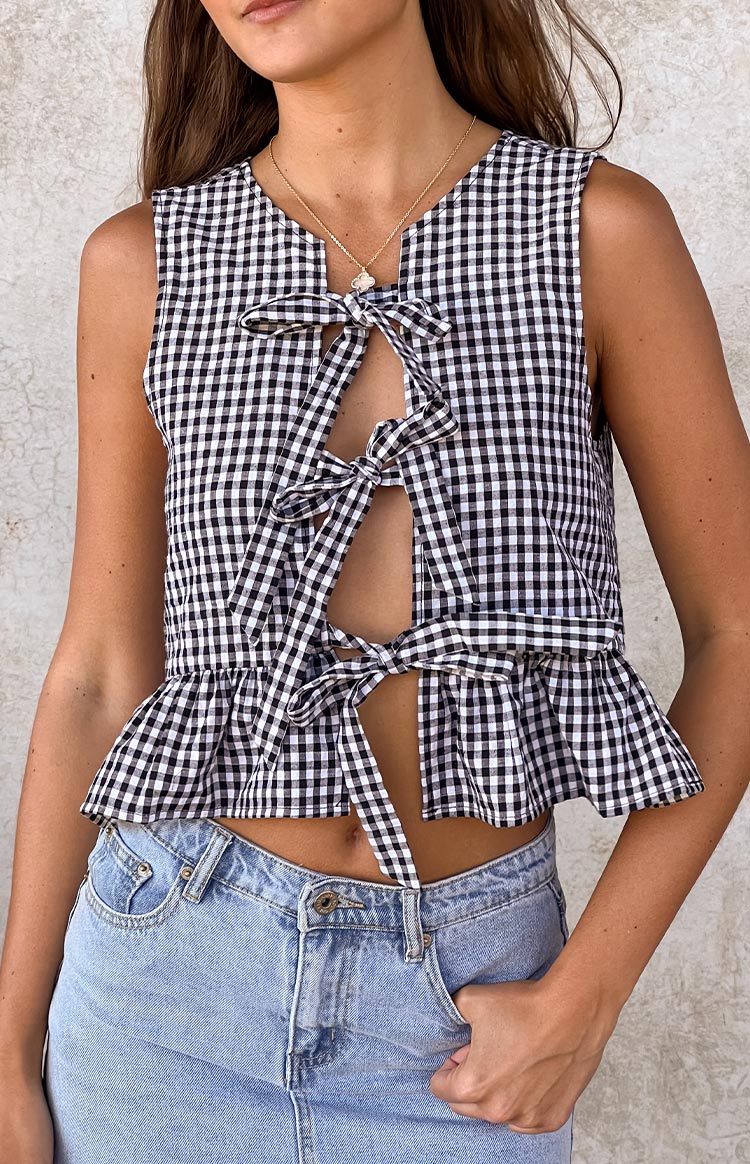 Baxter Black Gingham Top — 7