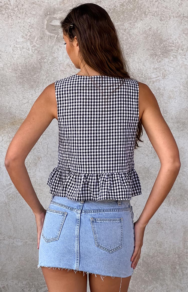 Baxter Black Gingham Top — 9