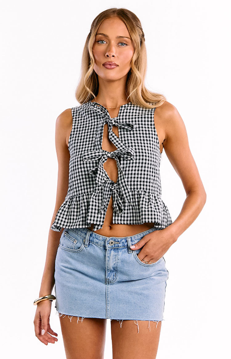 Baxter Black Gingham Top — 2