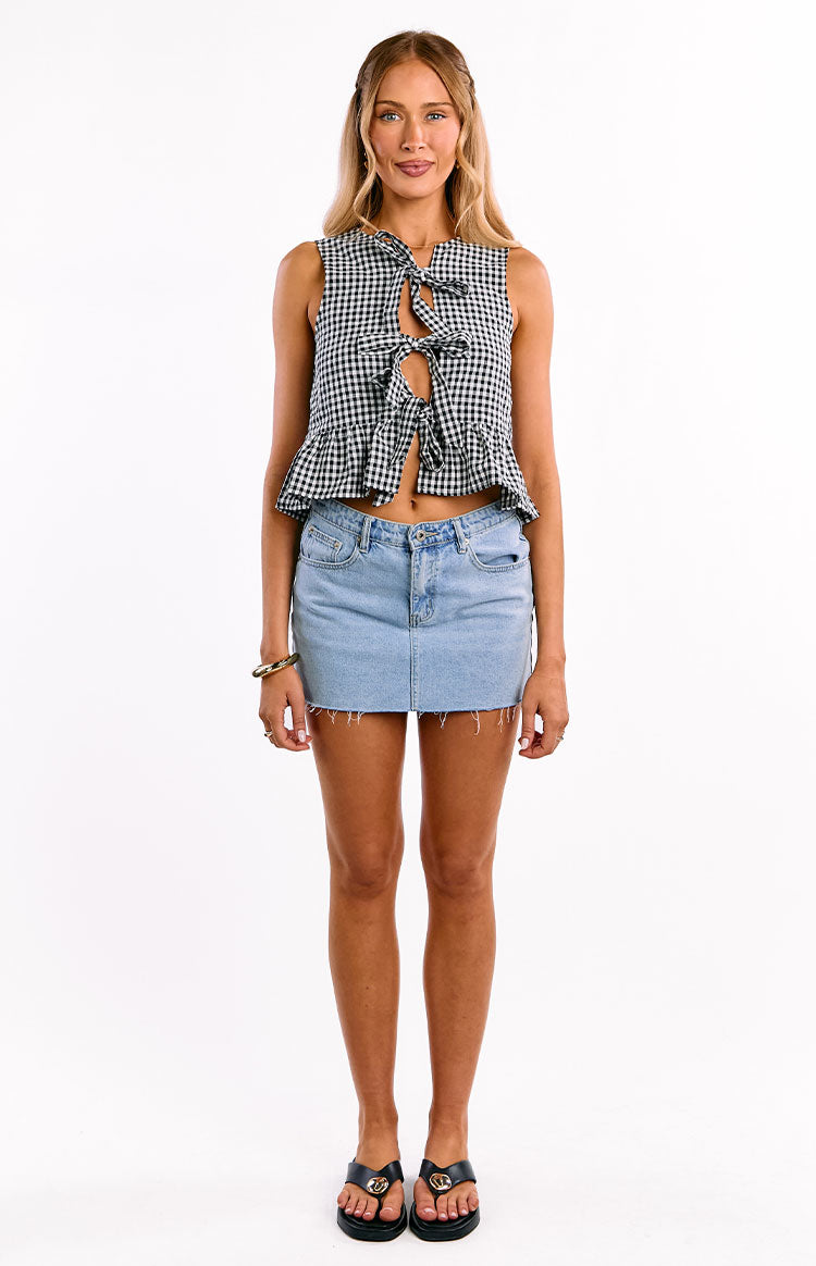 Baxter Black Gingham Top — 3