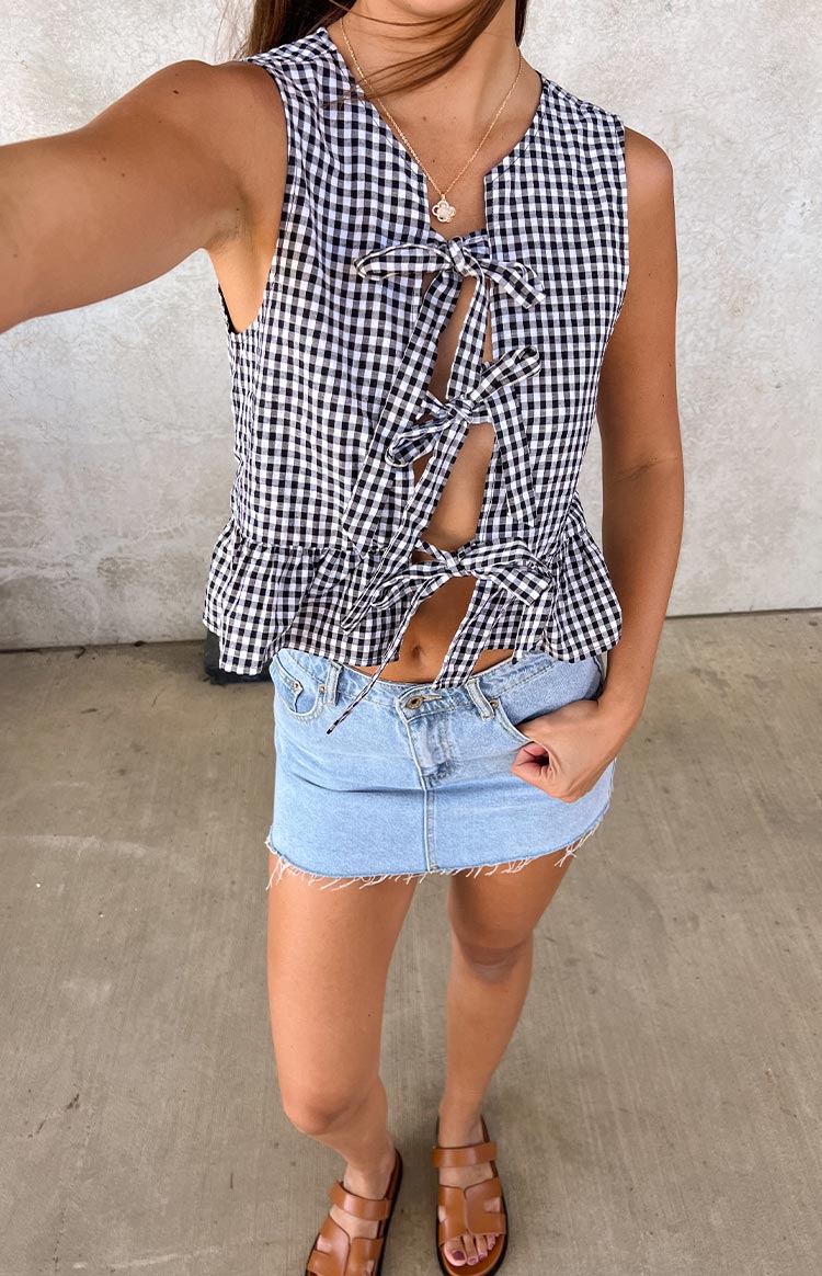 Baxter Black Gingham Top — 10
