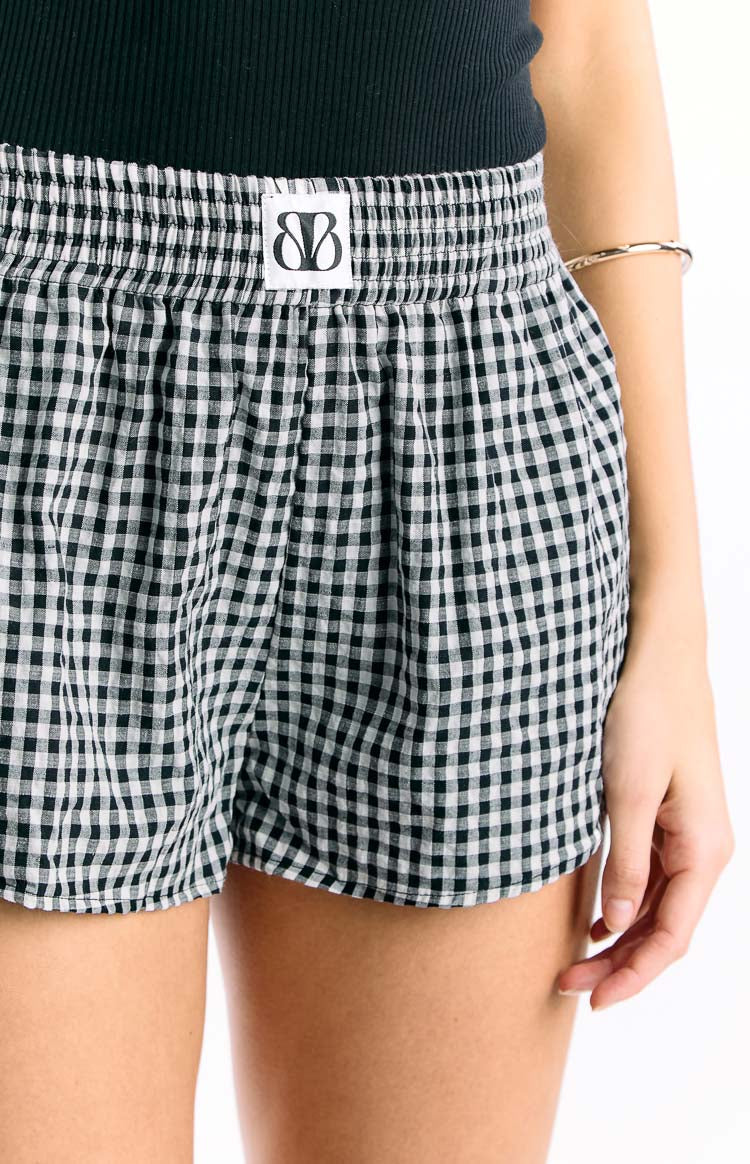Baxter Black Gingham Shorts — 6