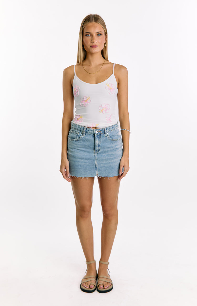 Mallorie White Beaded Top — 3