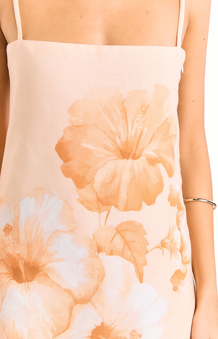 Jannie Orange Floral Mini Dress — 6
