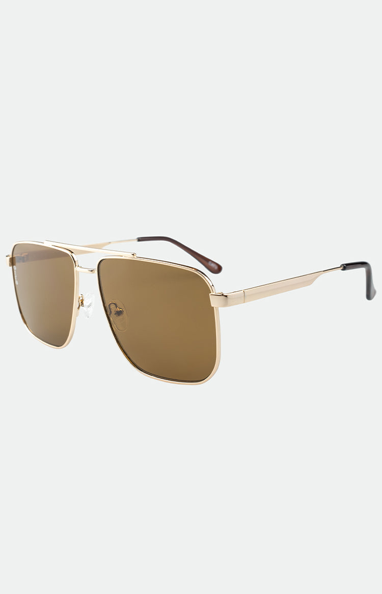 Otra Eyewear Sorrento Brown/Gold Aviator Sunglasses — 3
