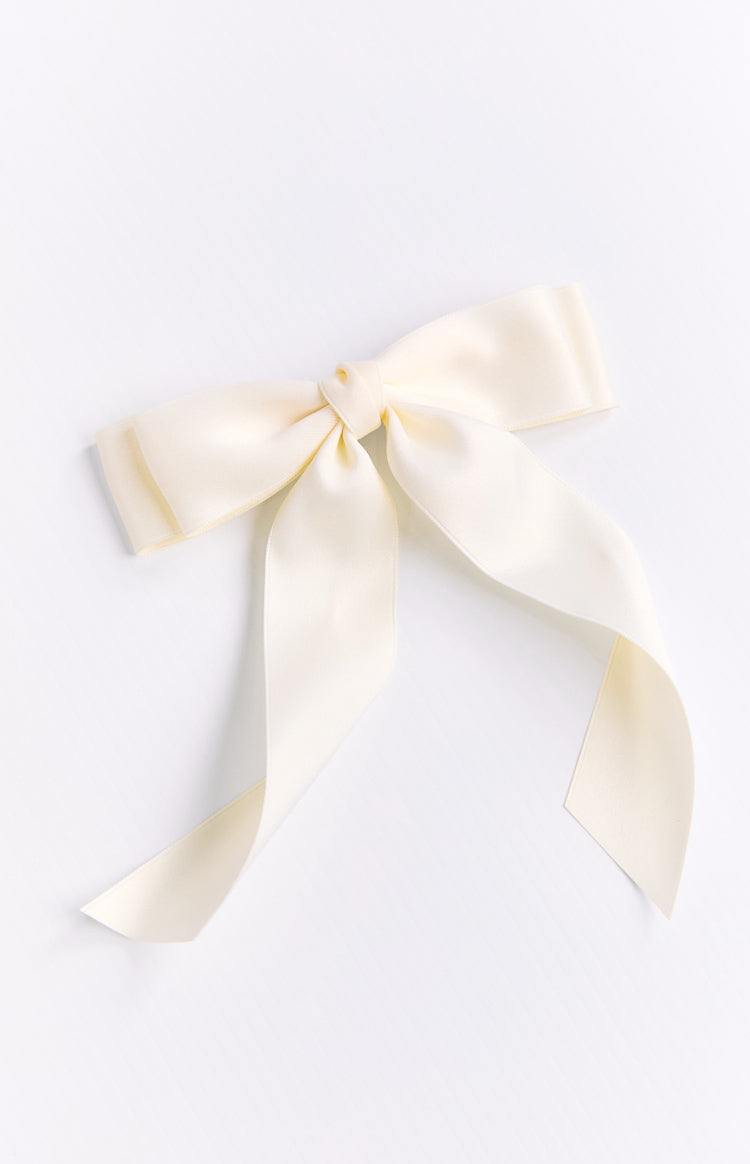 Whimsy Willow Cream Bow Hair Clip — 1