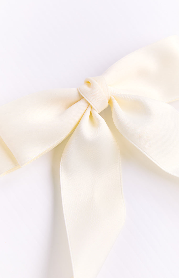 Whimsy Willow Cream Bow Hair Clip — 3