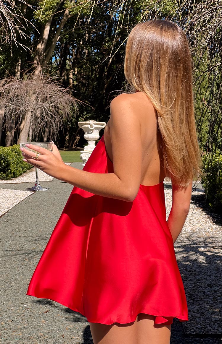 Sympathy Red Halter Neck Mini Dress — 7
