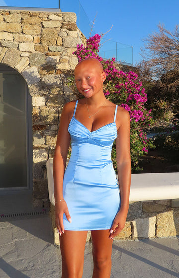 Honey Light Blue Mini Dress — 1
