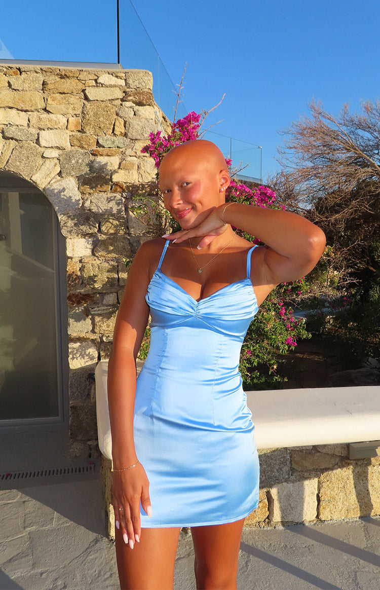 Honey Light Blue Mini Dress — 2