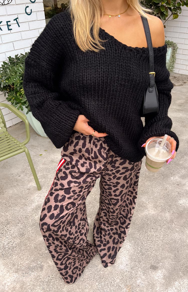 Sharly Leopard Red Racer Stripe Pants — 7