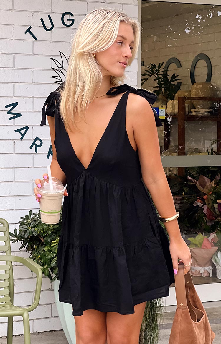 Angel Girl Black Mini Dress — 1