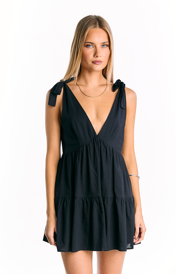 Angel Girl Black Mini Dress — 1