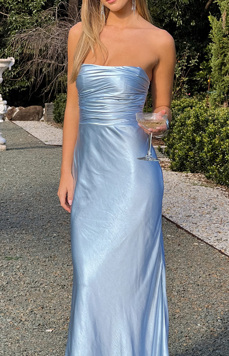 Alexia Blue Strapless Maxi Dress — 9
