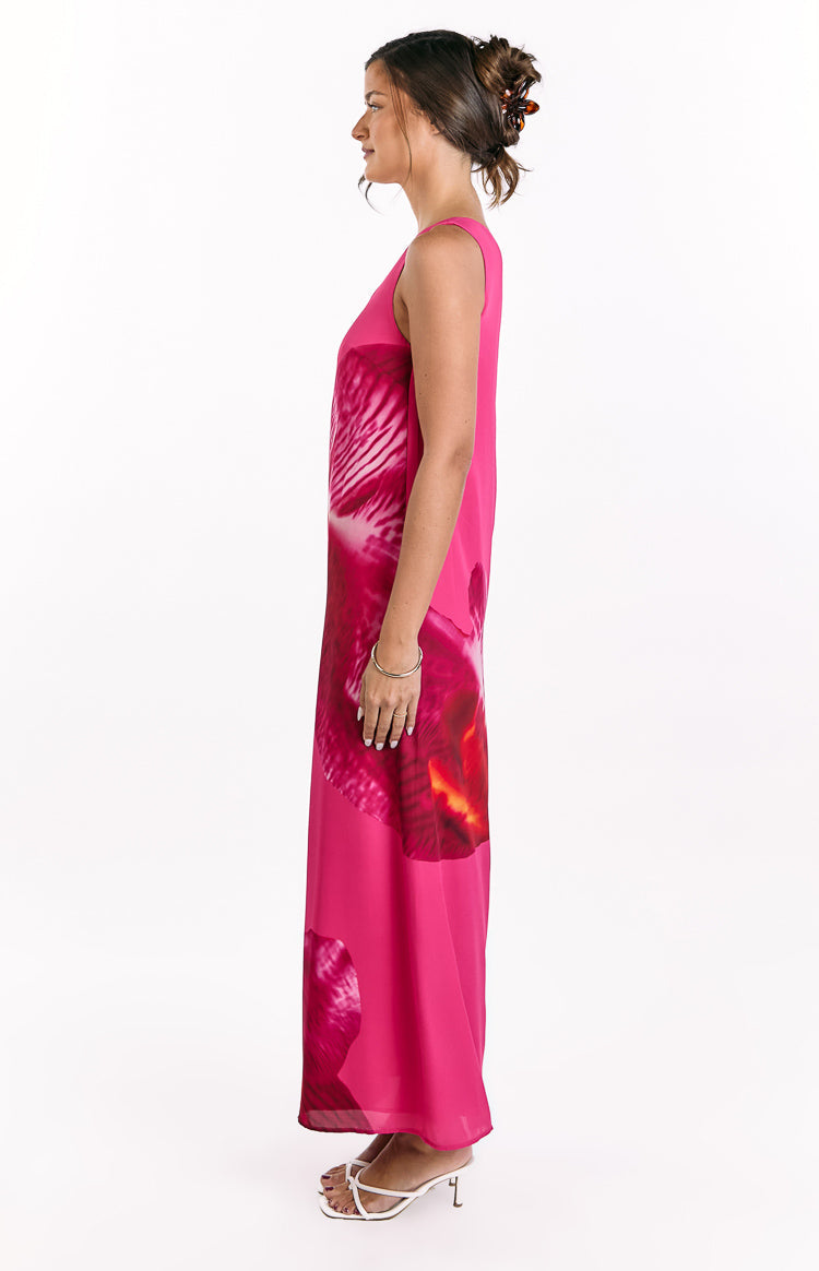 Paisleigh Pink Orchid One Shoulder Maxi Dress — 4