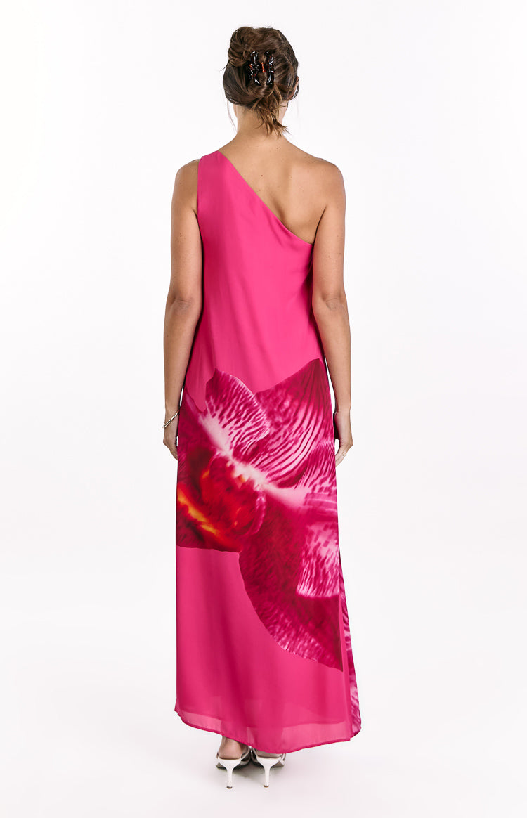 Paisleigh Pink Orchid One Shoulder Maxi Dress — 5