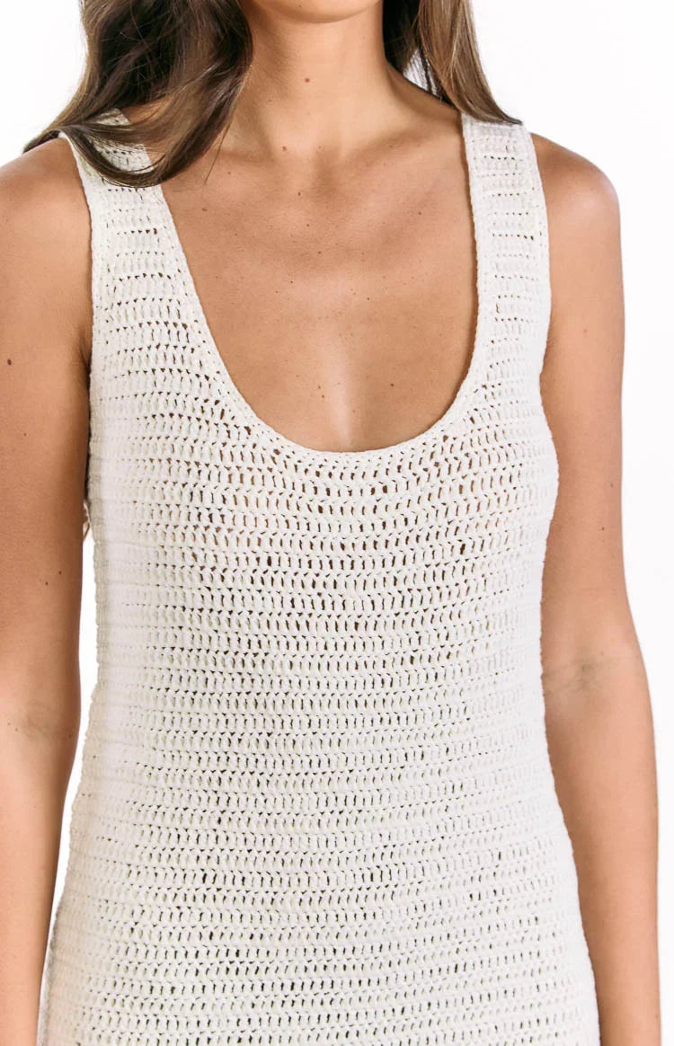 Annalee Cream Crochet Mini Dress — 6