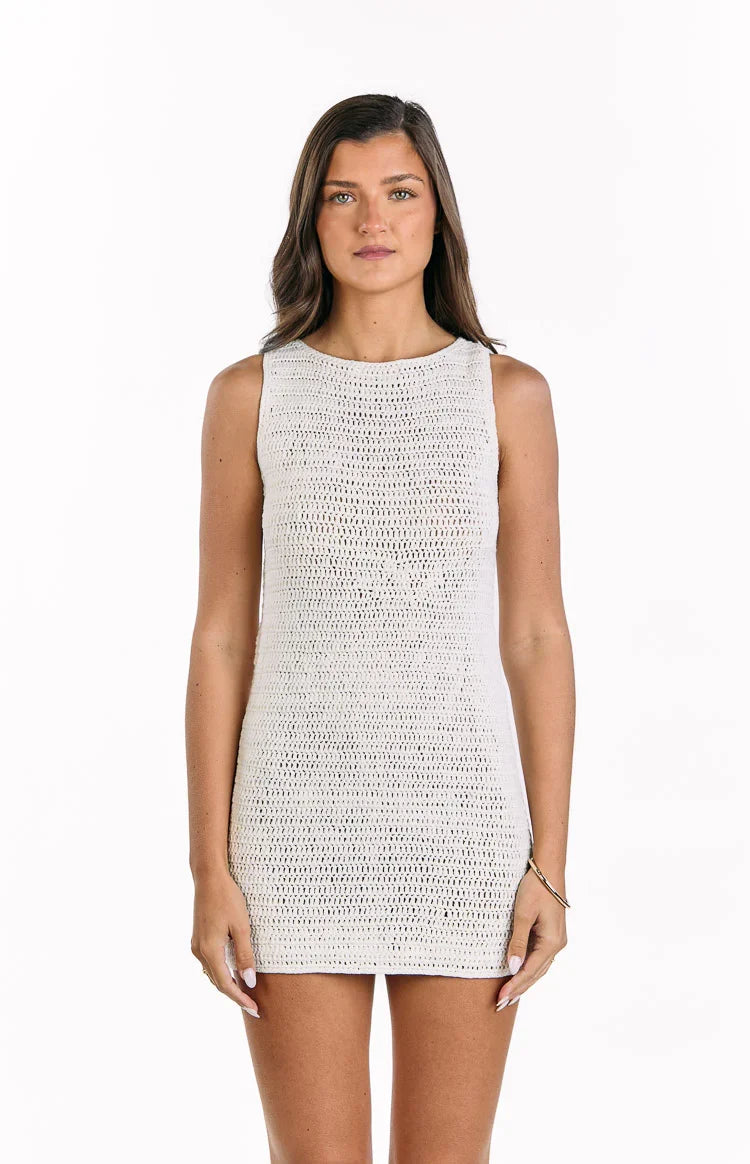 Annalee Cream Crochet Mini Dress — 7