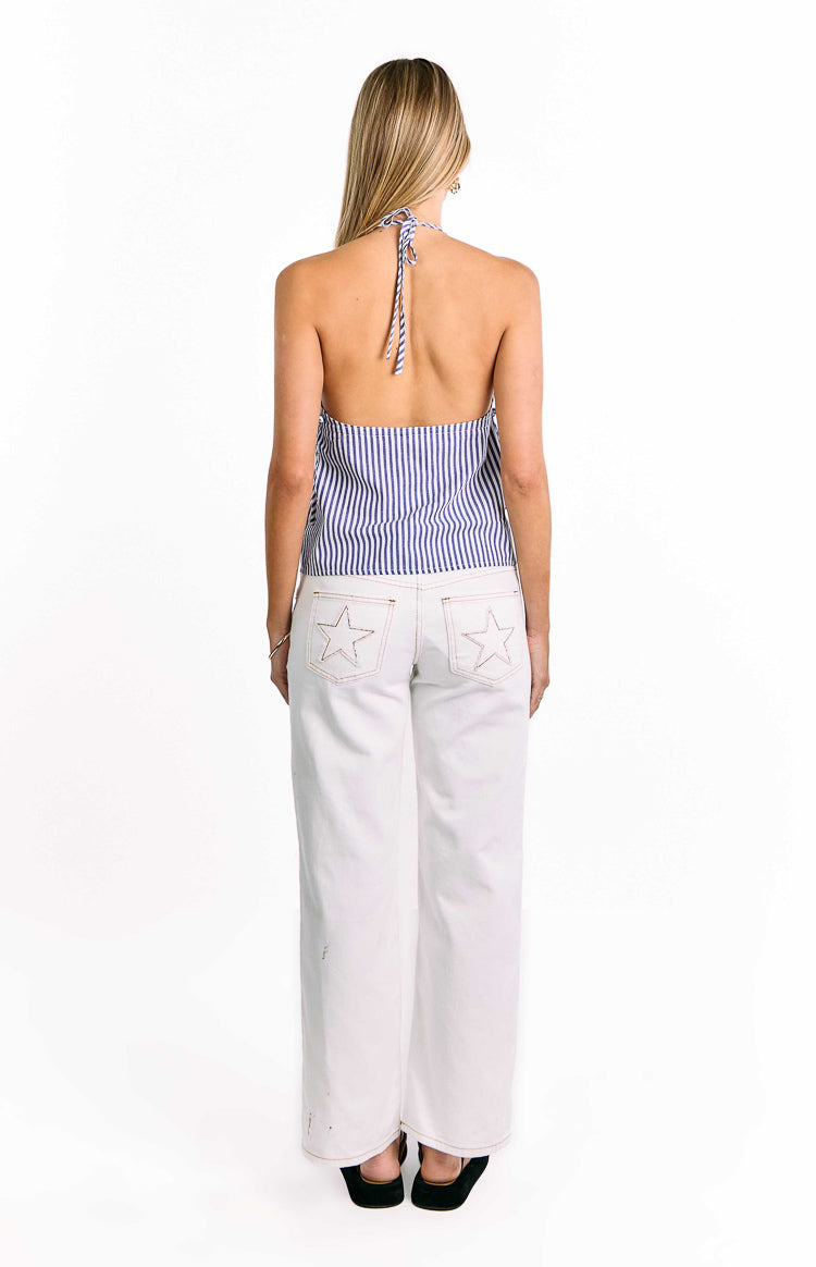 Imee Blue Striped Top — 7
