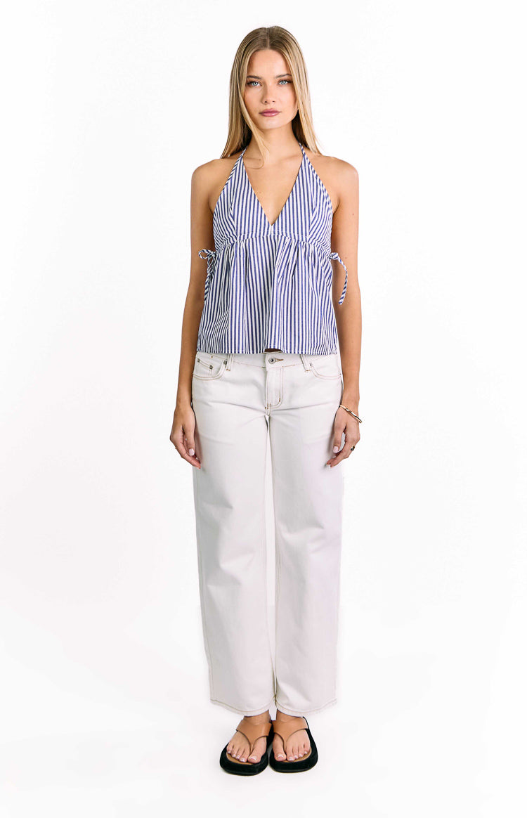 Imee Blue Striped Top — 10