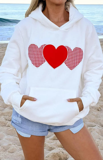 Beginning White And Red Heart Hoodie — 1