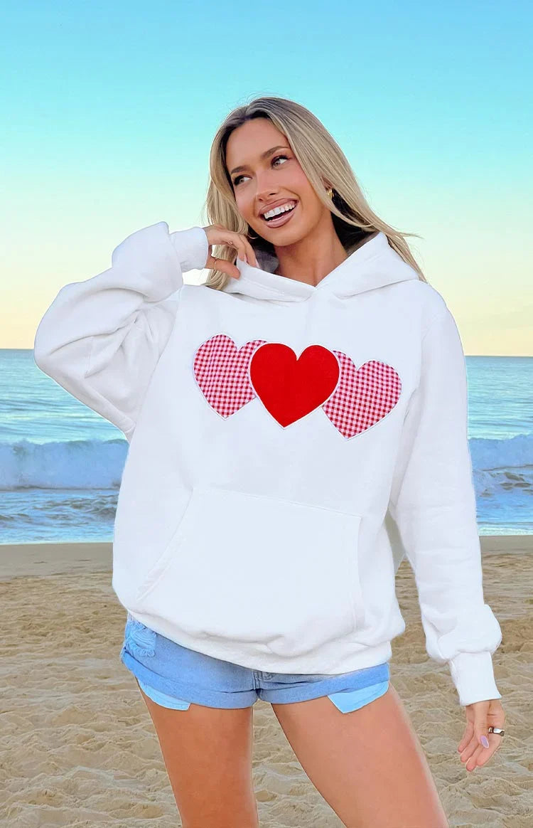 Beginning White And Red Heart Hoodie — 2