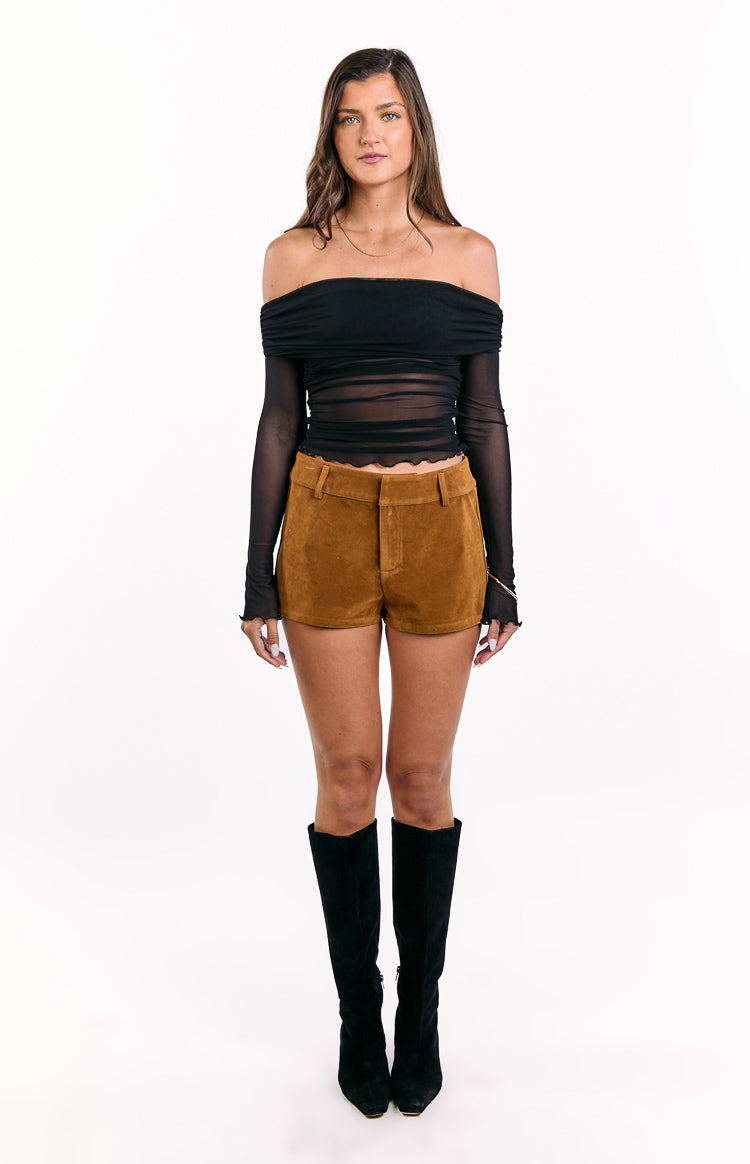 Ottie Tan Suedette Shorts — 7