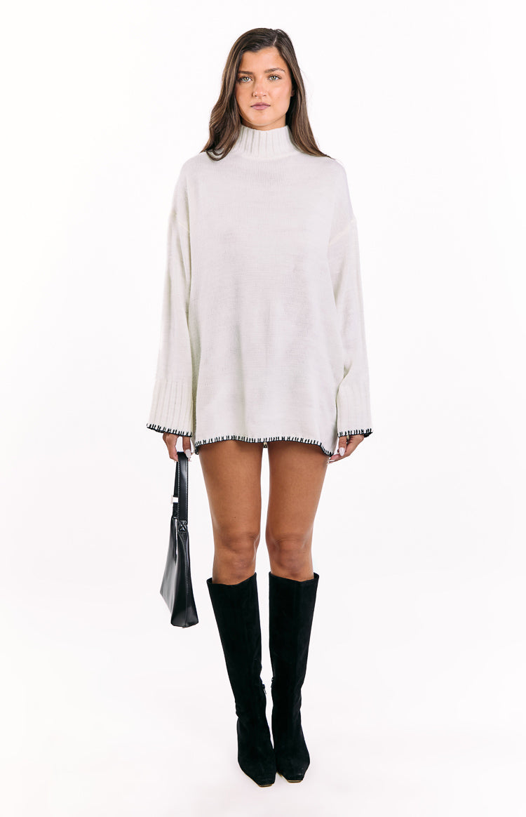 Flynn Cream Sweater Dress — 2