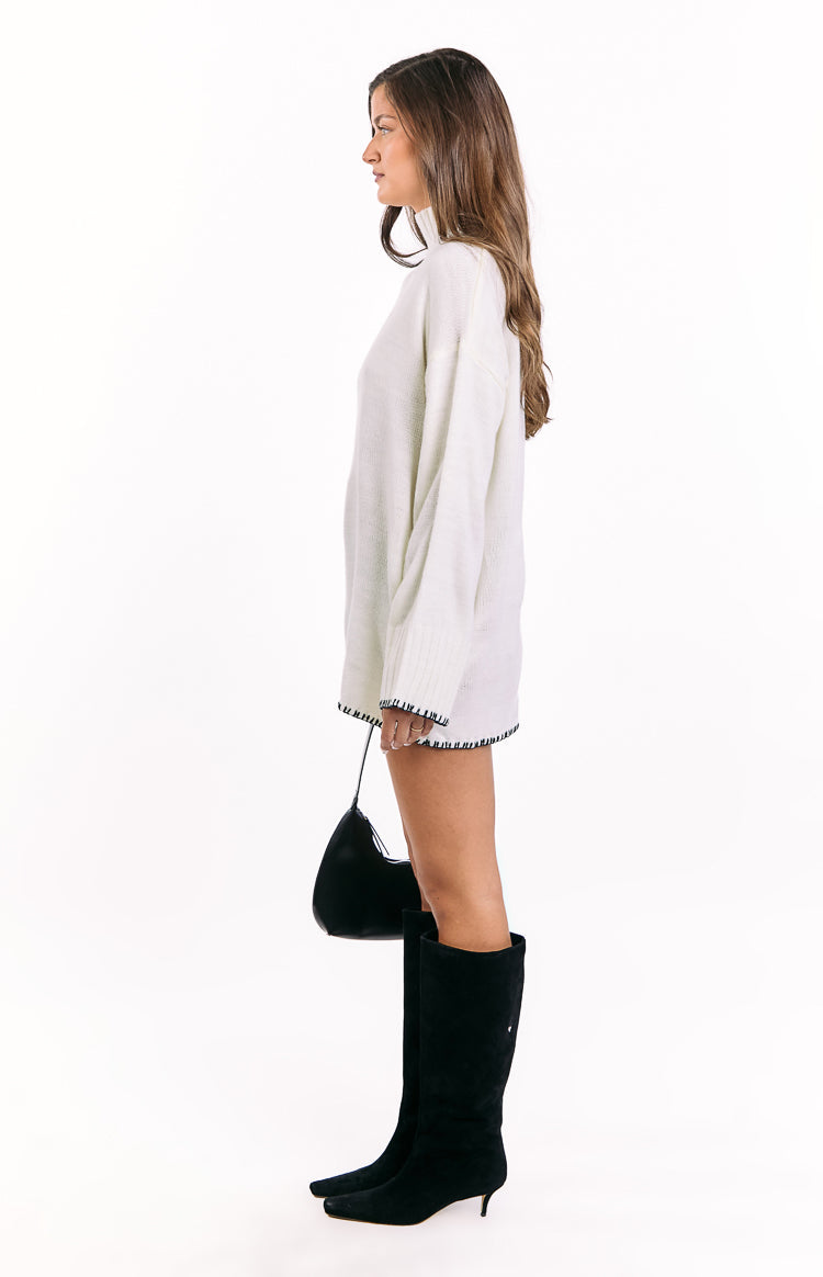 Flynn Cream Sweater Dress — 3