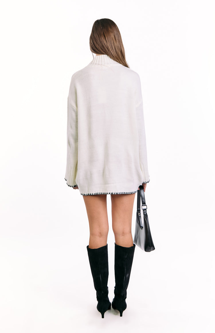Flynn Cream Sweater Dress — 4