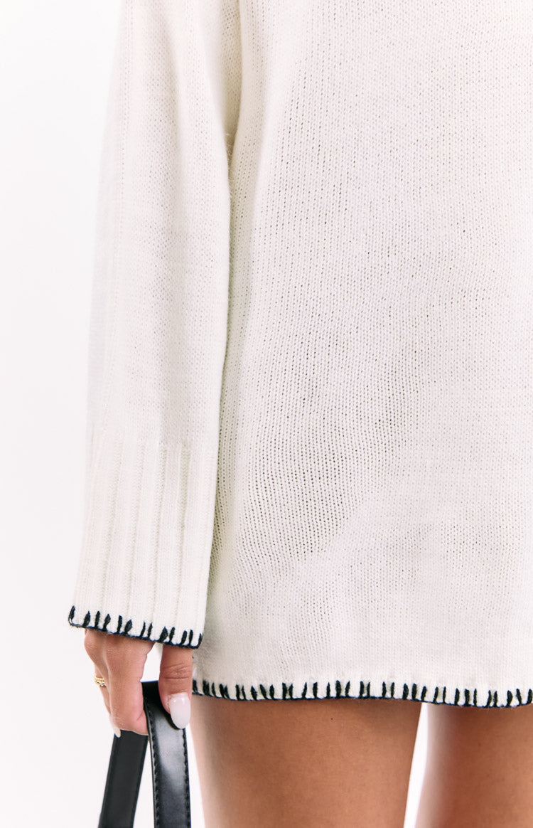 Flynn Cream Sweater Dress — 5