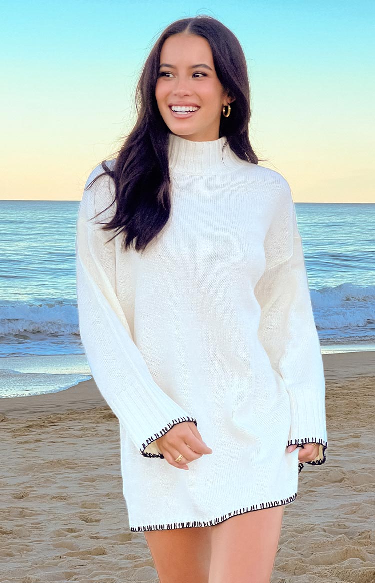 Flynn Cream Sweater Dress — 8