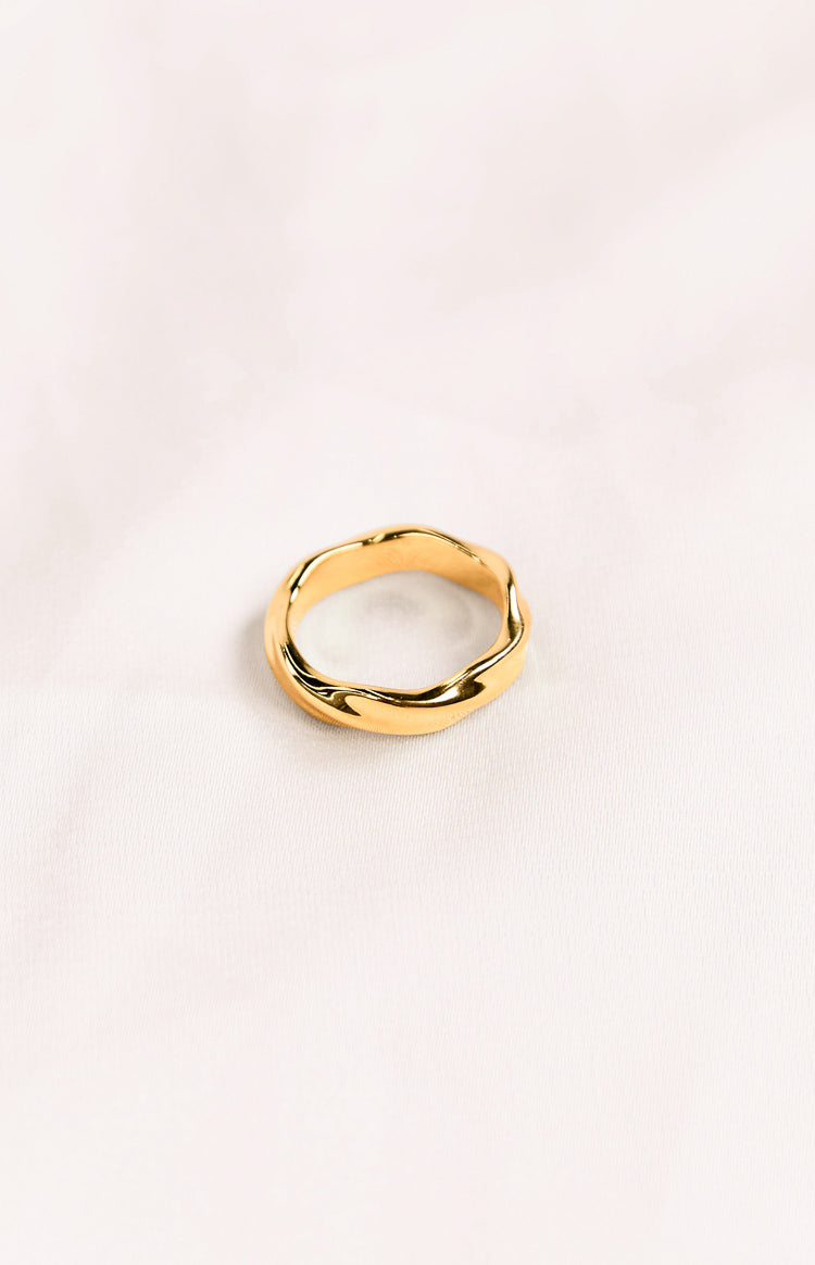 Edern Gold Wave Ring — 1