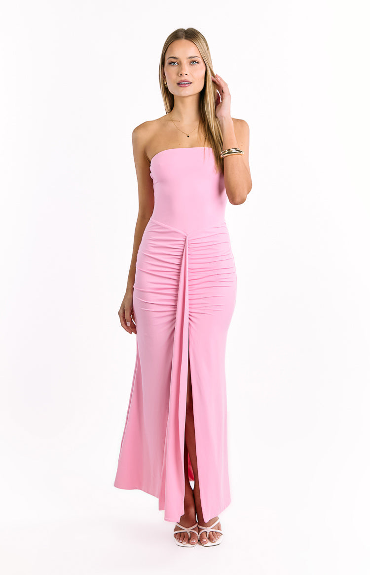Danielle Pink Strapless Maxi Dress — 6