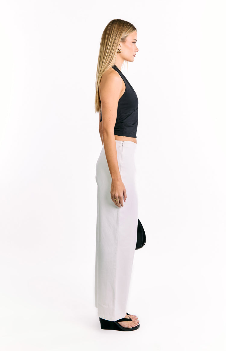 Lila Off White Buckle Pants — 6