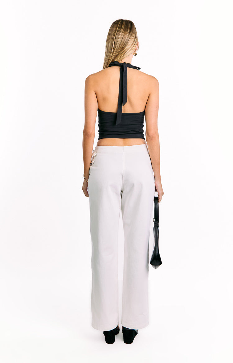 Lila Off White Buckle Pants — 7